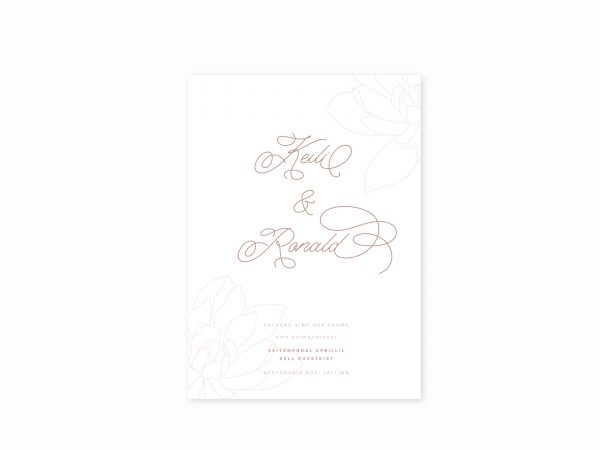 Pulmakutse Keili & Ronald Graphic Flower No2