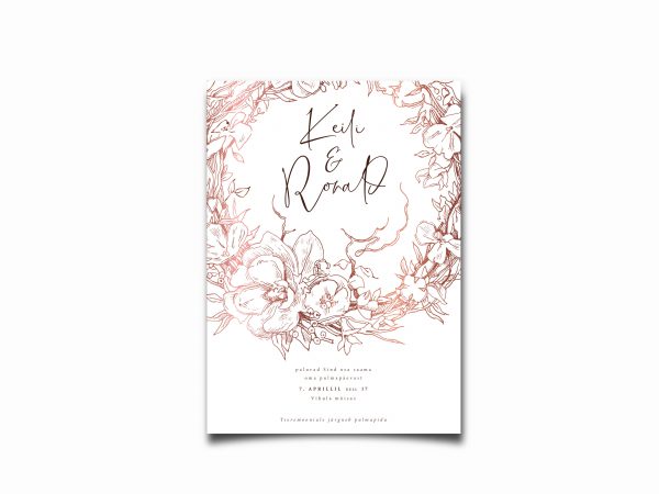 Pulmakutse Keili & Ronald Wild Wreath Rose Gold